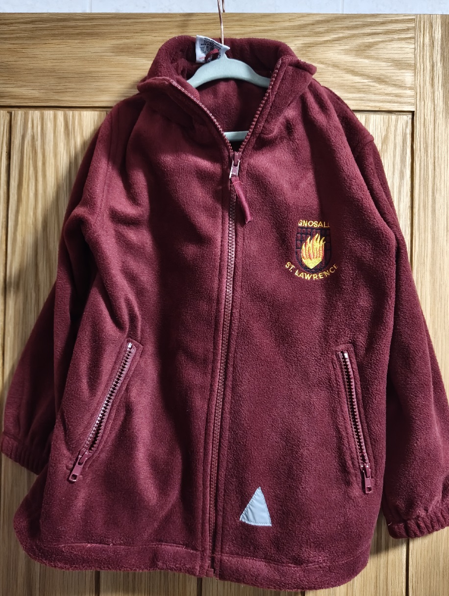 Branded fleece coat, age 7-8