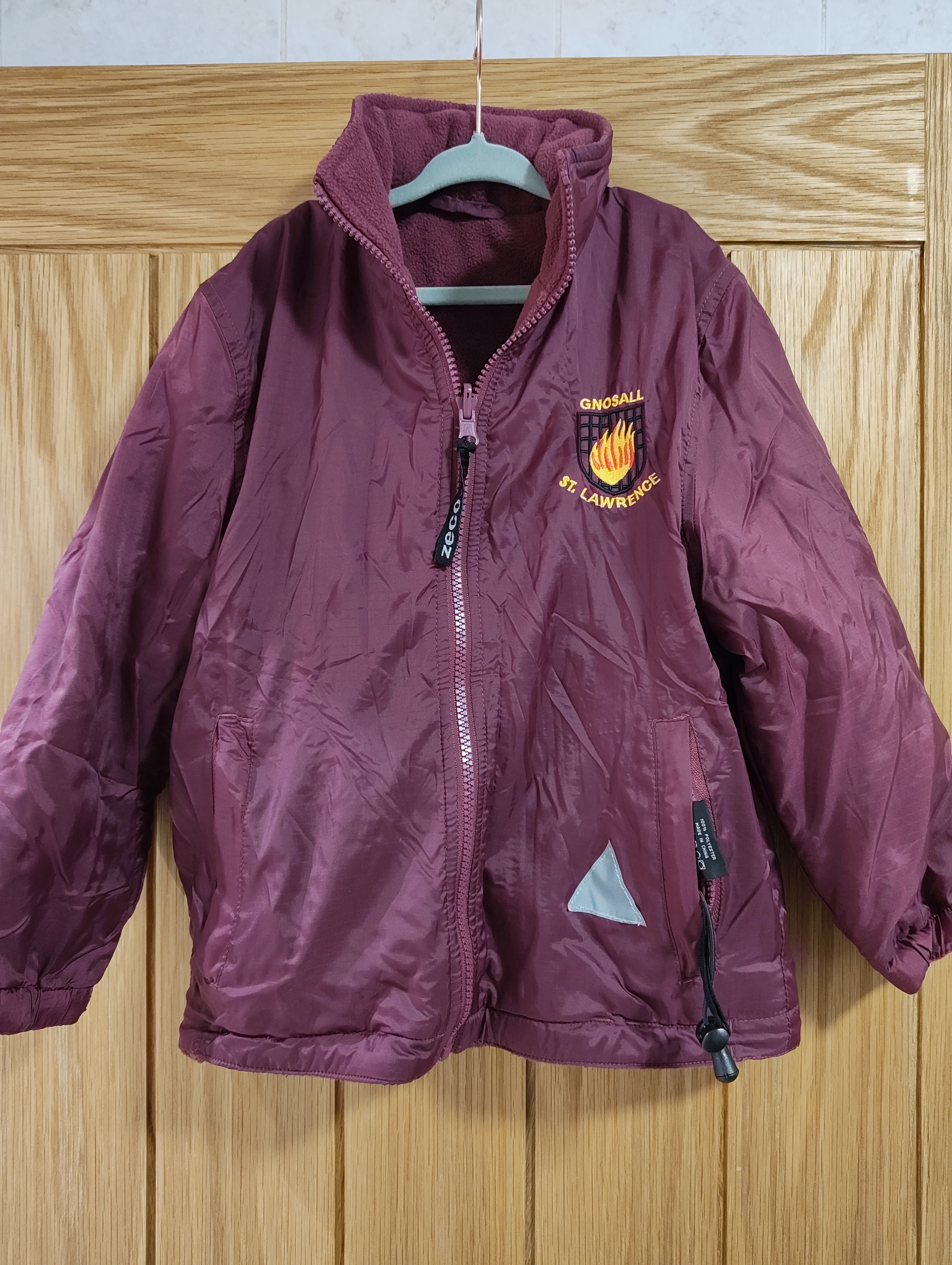 Branded fleece coat, age 7-8