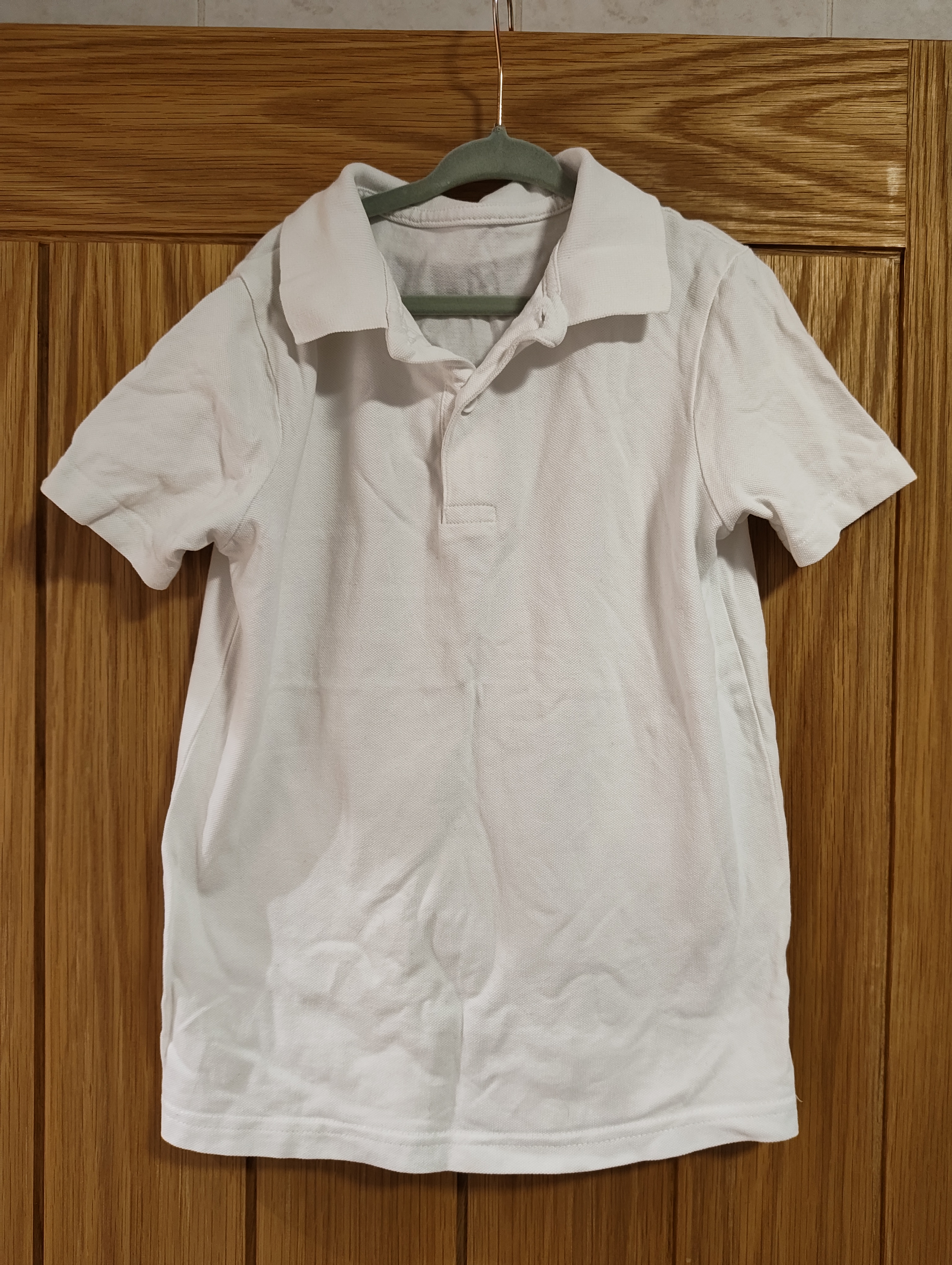 Boys White Polo, age 8-9